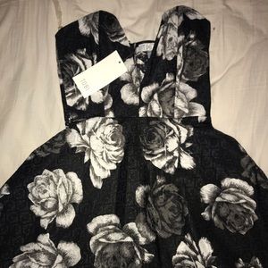 Tobi strapless floral dress